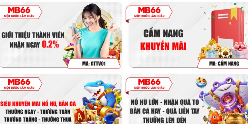 Tham gia giới thiệu tân thủ nhận ngay khuyến mãi MB66 lớn